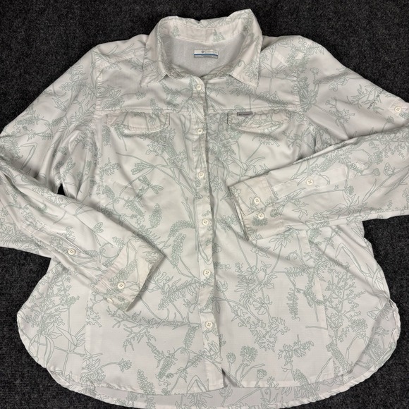 Columbia Other - Columbia XL Men's White‎ PatternOmni Shade Long Sleeve Lightweight Soft Casual